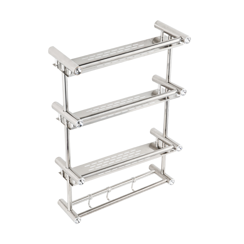 10305C Three Levels Of Shelving Stainless Steel Multipurpose Towel Rack Bathroom Storage Rack