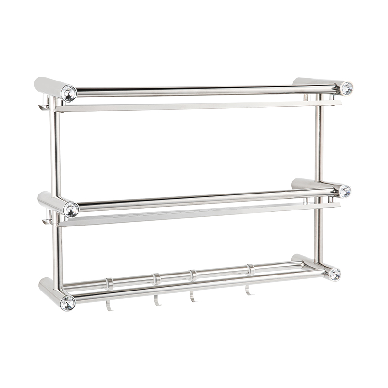 10305B Double Shelving Stainless Steel Wall Mounted Bathroom Storage Rack