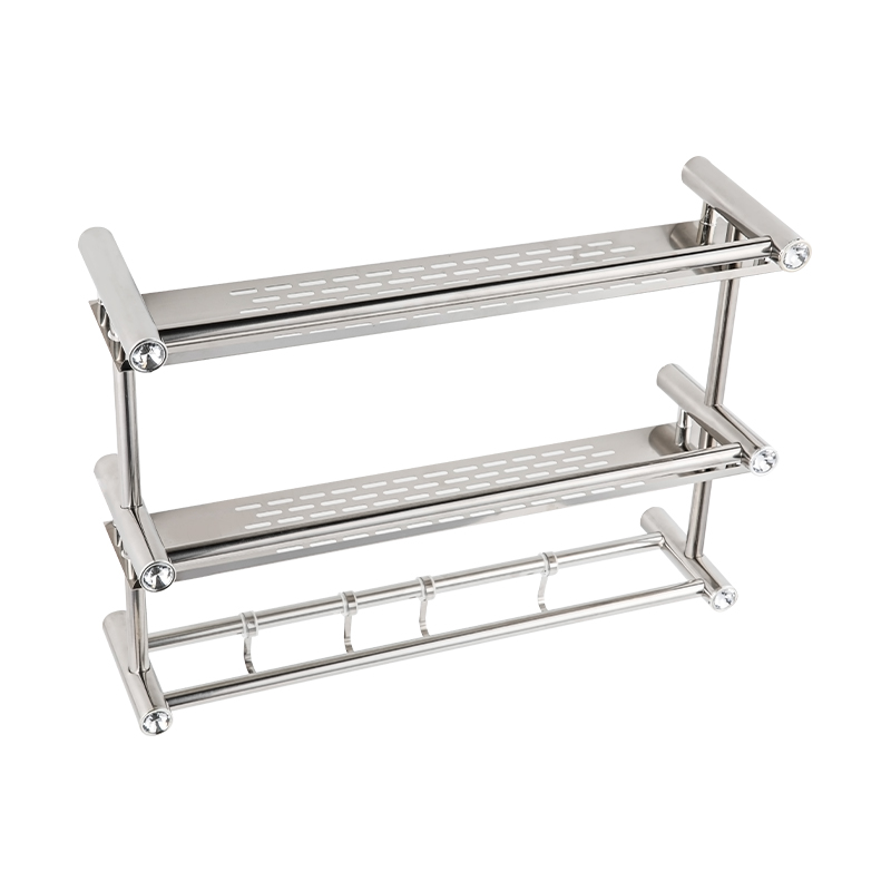 10305B Double Shelving Stainless Steel Wall Mounted Bathroom Storage Rack