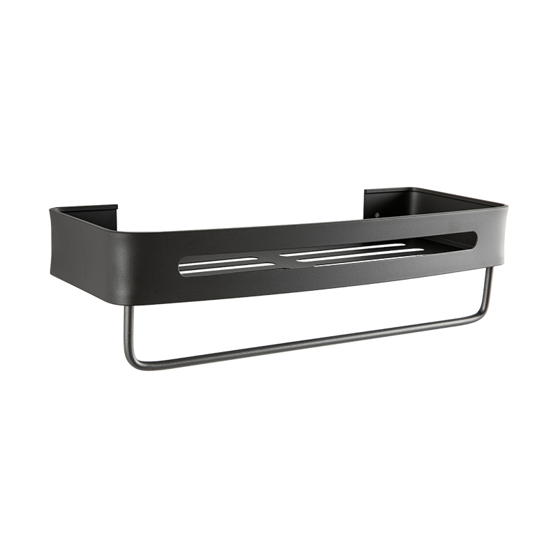 10807 Quick Drain Large Capacity Nail-free Bathroom Shelf with Plastic Hooks