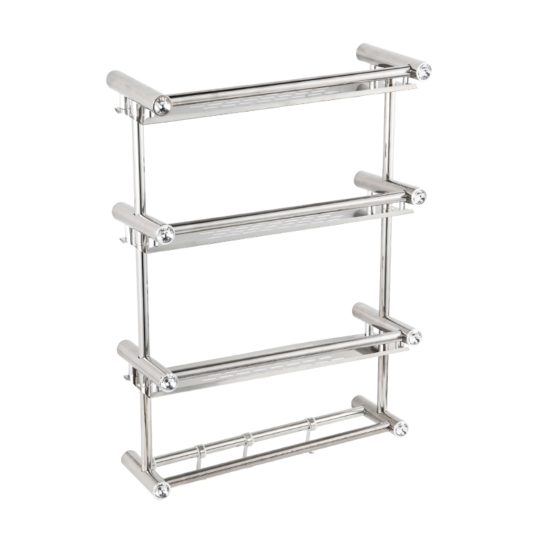 10305C Three Levels Of Shelving Stainless Steel Multipurpose Towel Rack Bathroom Storage Rack