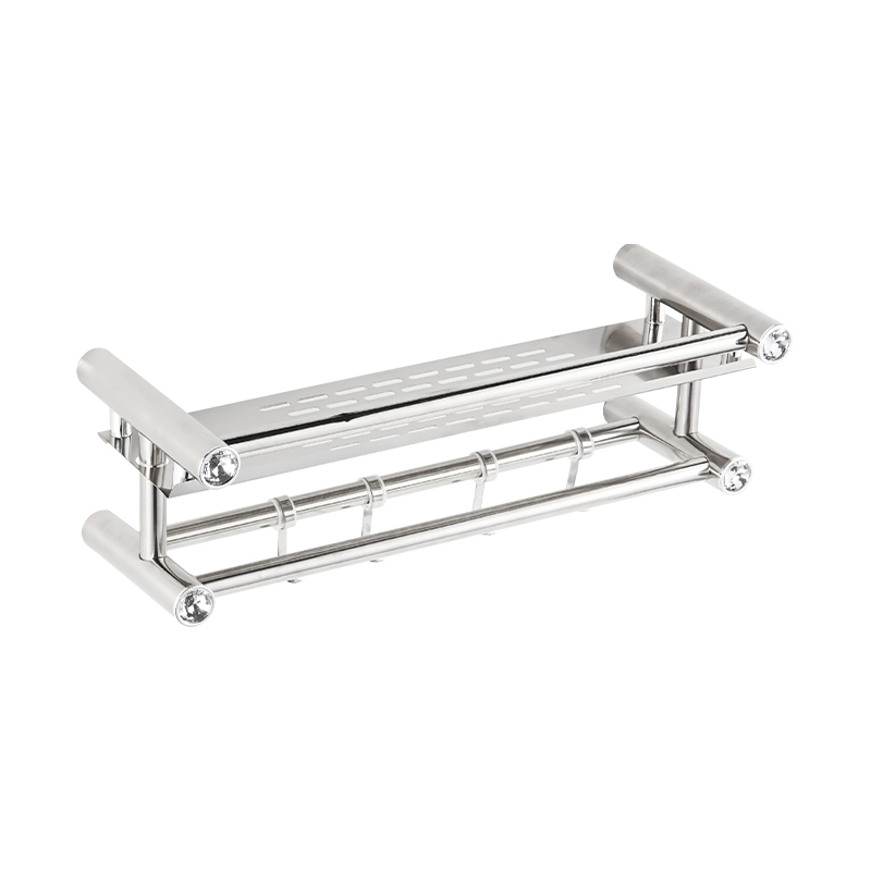 10305A Single Shelving Stainless Steel Wall Mounted Bathroom Storage Rack