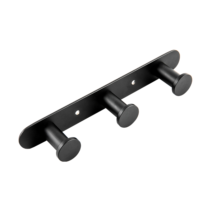 10508 Matte Black Stainless Steel Towel Hook Combination Robe Hook