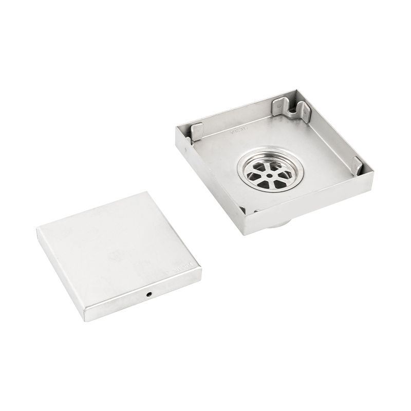 10905 Two-in-one Embedded Square Stainless Steel Floor Drain