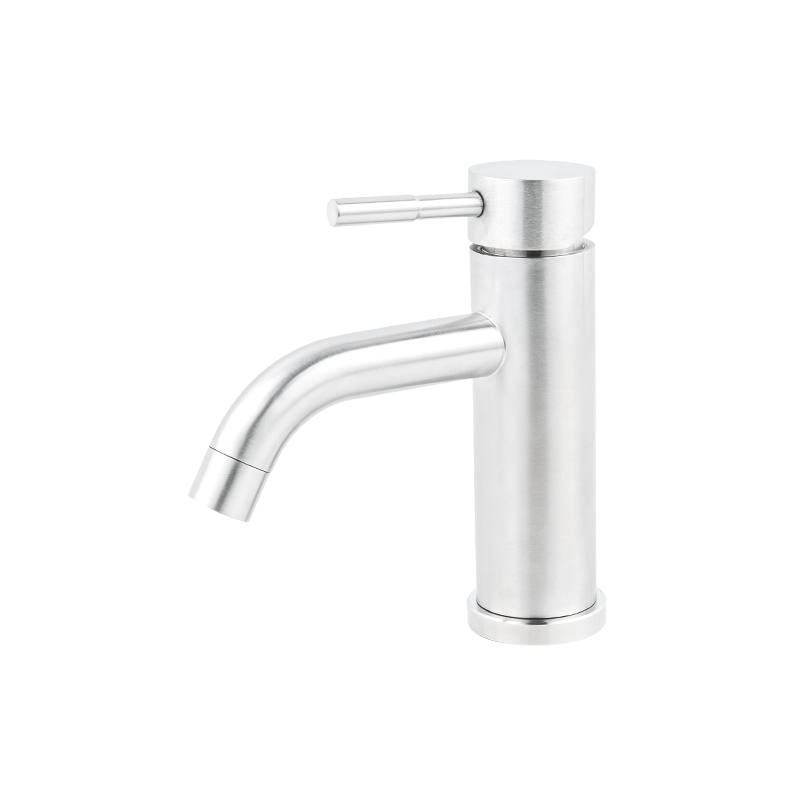 11308 Single Handle Basin Faucet Bent Down Bathroom Pillar Type Basin Tap