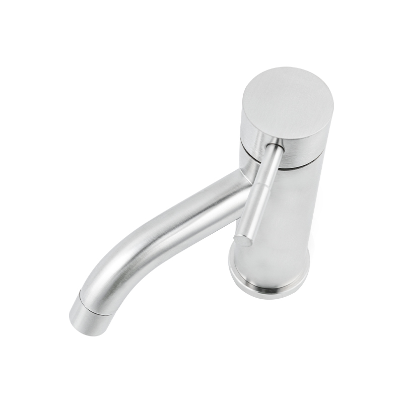 11308 Single Handle Basin Faucet Bent Down Bathroom Pillar Type Basin Tap