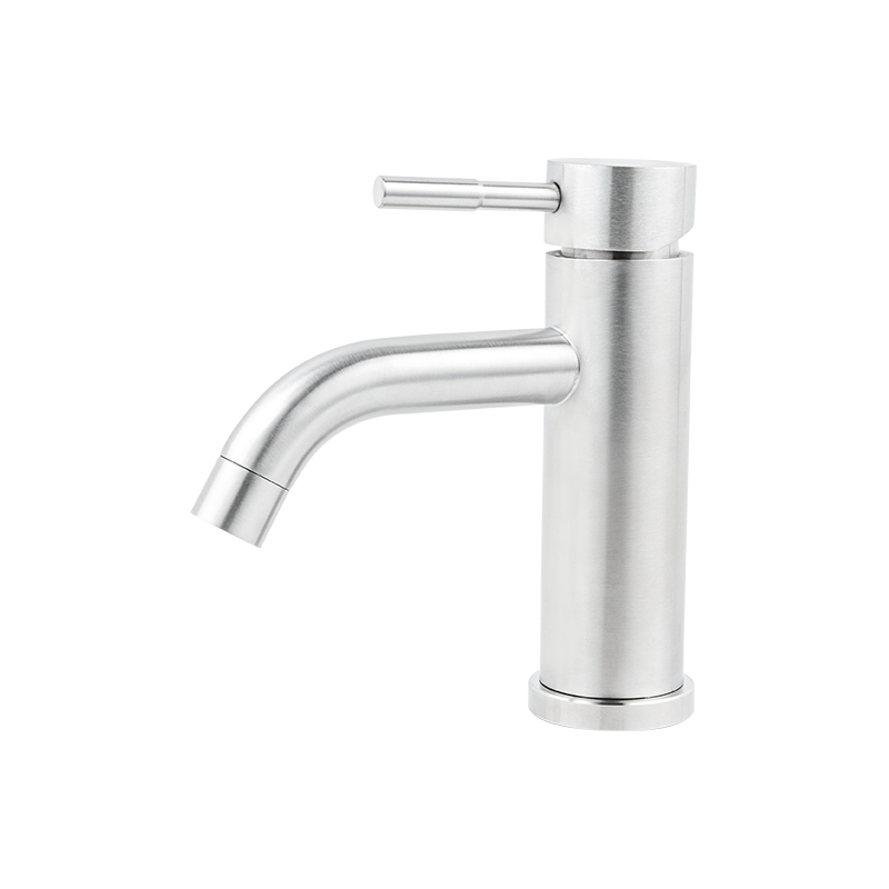 11308 Single Handle Basin Faucet Bent Down Bathroom Pillar Type Basin Tap