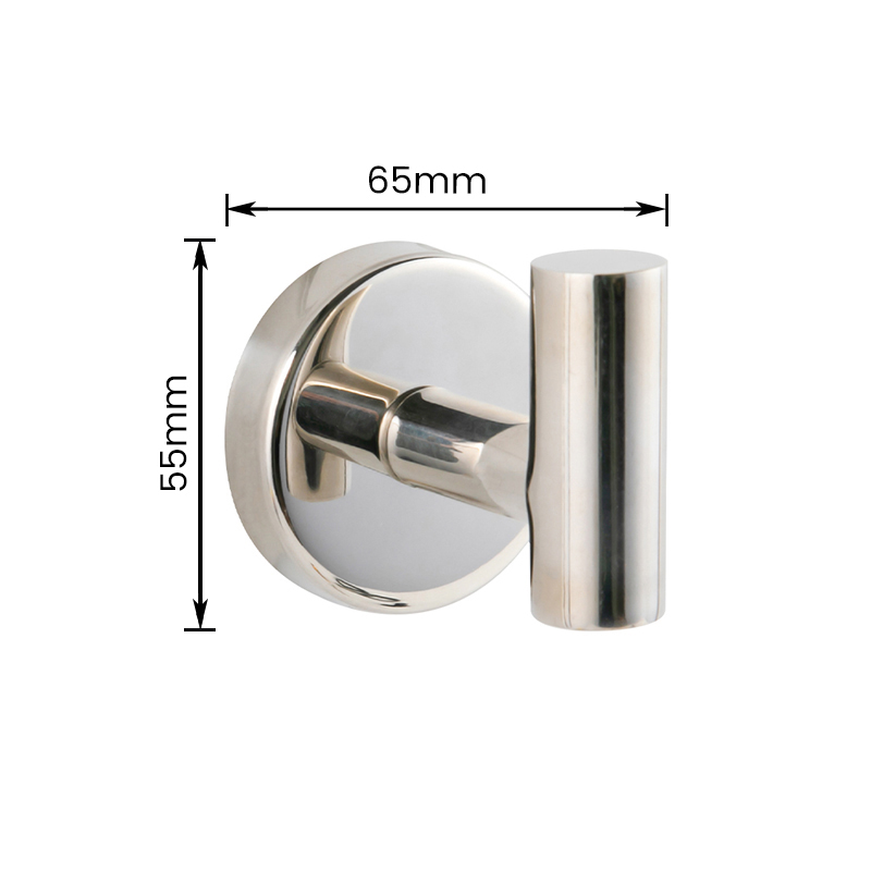 10501 304 Stainless Steel Wall Mounted Single Robe Hook