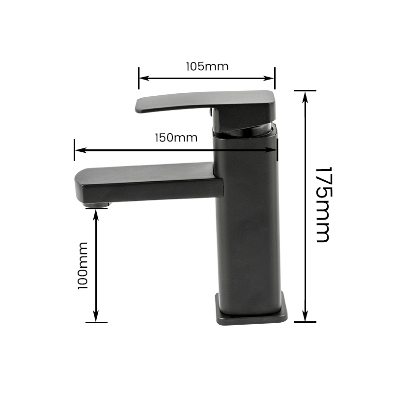 11302 Bathroom Cold And Hot Mixer Water Sink Faucet Pillar Type Basin Tap