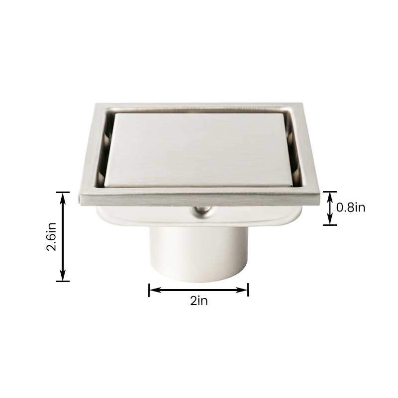 10906 304/316 Stainless Steel＋ABS Base Solid Embedded Square Floor Drain