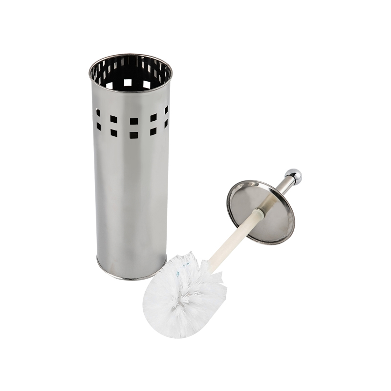 10706 Stainless Steel Cylinder Toilet Brush Holder with Ventilation Holes