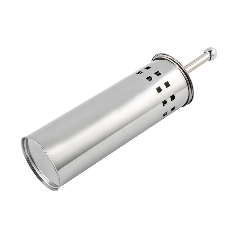 10706 Stainless Steel Cylinder Toilet Brush Holder with Ventilation Holes