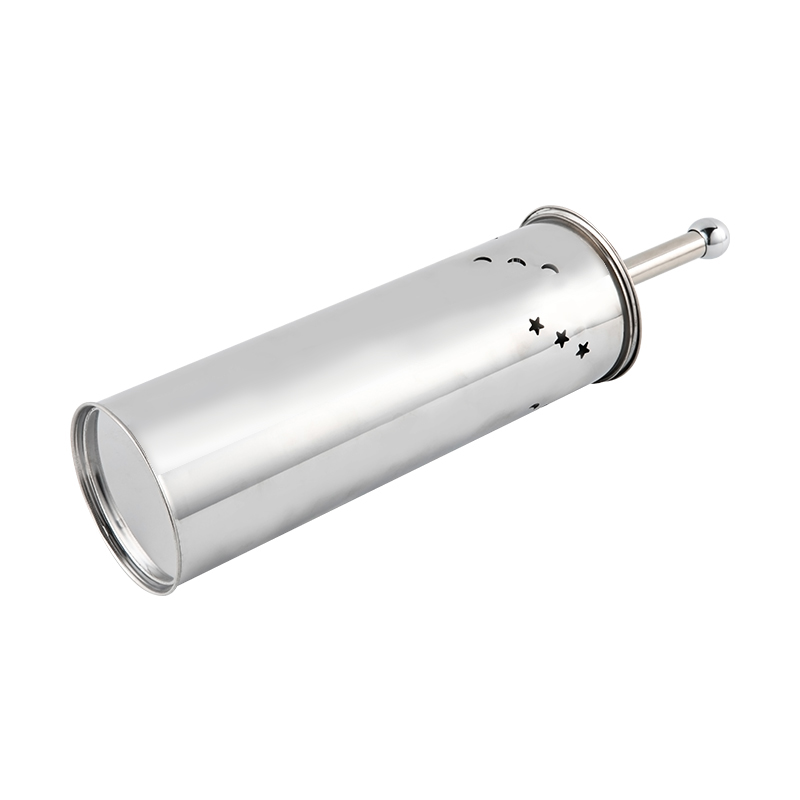 10706 Stainless Steel Cylinder Toilet Brush Holder with Ventilation Holes