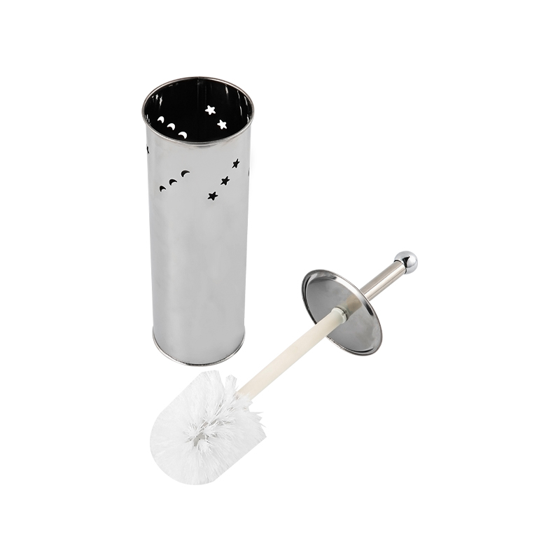 10706 Stainless Steel Cylinder Toilet Brush Holder with Ventilation Holes