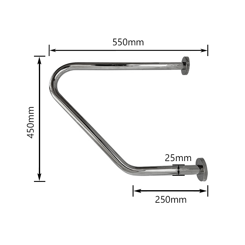 10204 Stainless Steel Anti-Collision Corridor Wheelchair Grab Bar